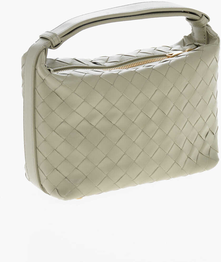 Genti de mana Bottega Veneta Braided Leather Handbag Green Femei (BM 19710380) 2