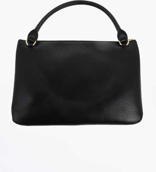 Genti de mana Jil Sander Leather Shoulder Bag With Frontal Pouch Black Femei (BM 19710386) 2