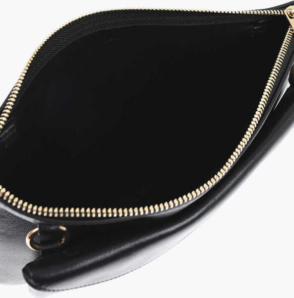 Genti de mana Jil Sander Leather Shoulder Bag With Frontal Pouch Black Femei (BM 19710386) 4