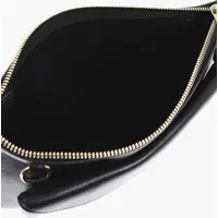 Genti de mana Jil Sander Dama - Genti de mana Jil Sander Leather Shoulder Bag With Frontal Pouch Black Femei (BM 19710386) - B-mall.ro
