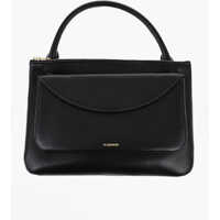 Genti de mana Leather Shoulder Bag With Frontal Pouch Femei