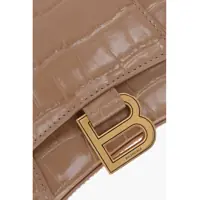 Genti de mana Balenciaga Dama - Genti de mana Balenciaga Crocodile Effect Patent Leather Hourglass Xs Handbag With Re Brown Femei (BM 19710392) - B-mall.ro