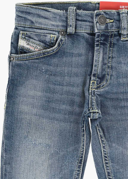 Blugi slim fit Diesel Straight Leg Slim Fit 1995-J Jeans Blue Baieti (BM 19710395) 2