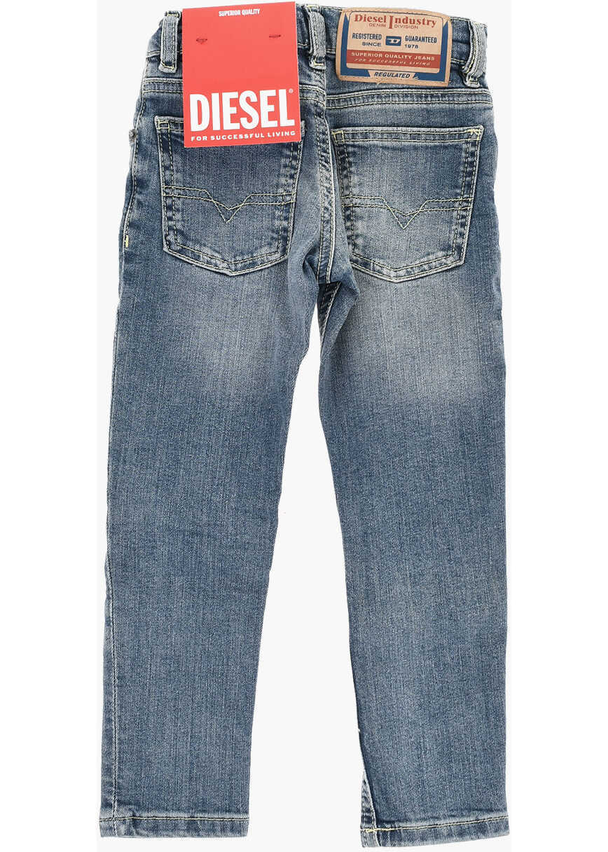 Blugi slim fit Diesel Straight Leg Slim Fit 1995-J Jeans Blue Baieti (BM 19710395) 3