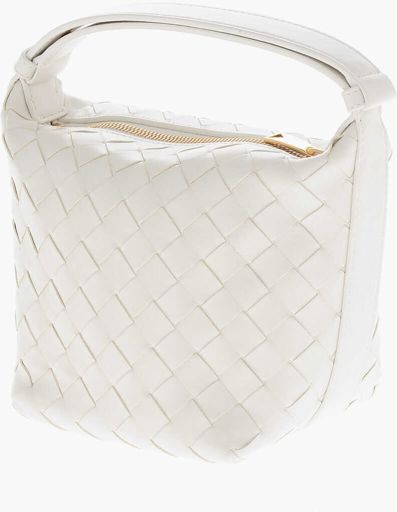 Genti de mana Bottega Veneta Leather Mini Handbag White Femei (BM 19710398) 2