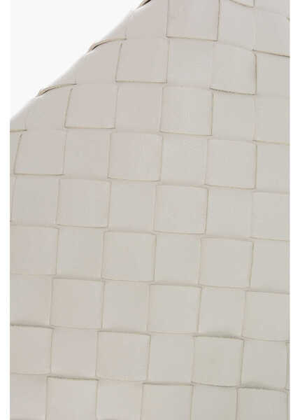 Genti de mana Bottega Veneta Leather Mini Handbag White Femei (BM 19710398) 4