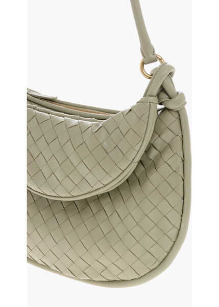 Genti de umar Bottega Veneta Braided Leather Shoulder Bag Green Femei (BM 19710401) 3