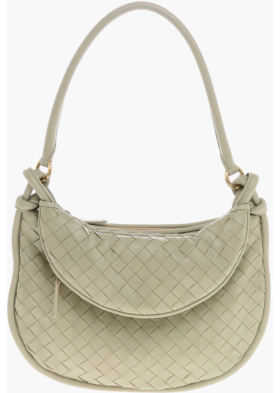 Genti de umar Bottega Veneta Braided Leather Shoulder Bag Green Femei (BM 19710401) 1