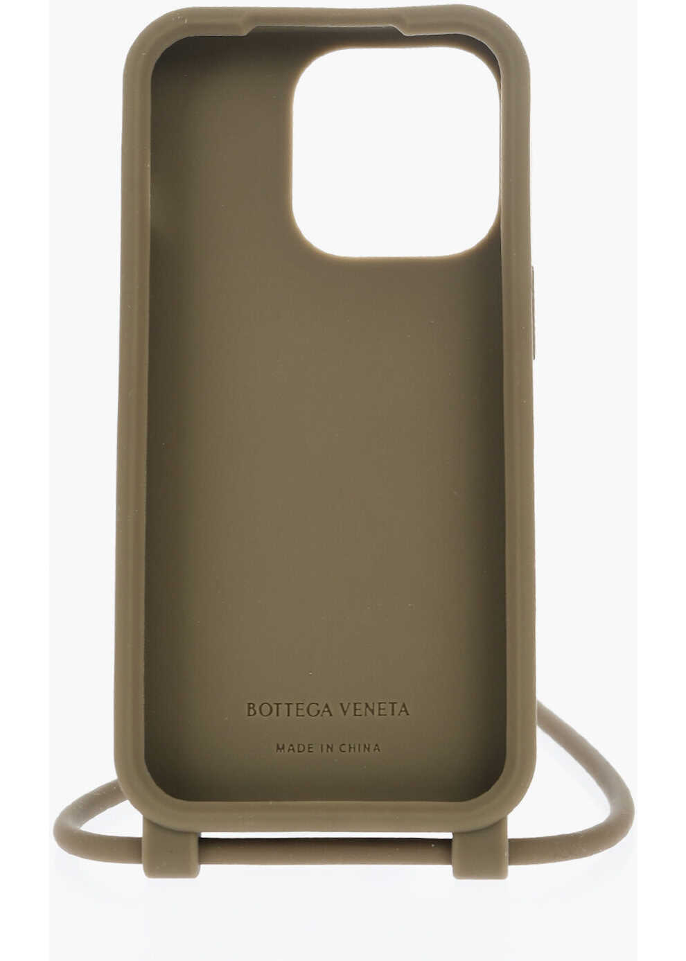 Huse mobil & tablete Bottega Veneta Silicone 14 Pro Iphone Case With Neck Strap Green Barbati (BM 19710410) 2