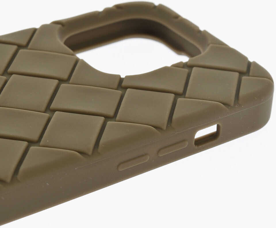 Huse mobil & tablete Bottega Veneta Silicone 14 Pro Iphone Case With Neck Strap Green Barbati (BM 19710410) 3