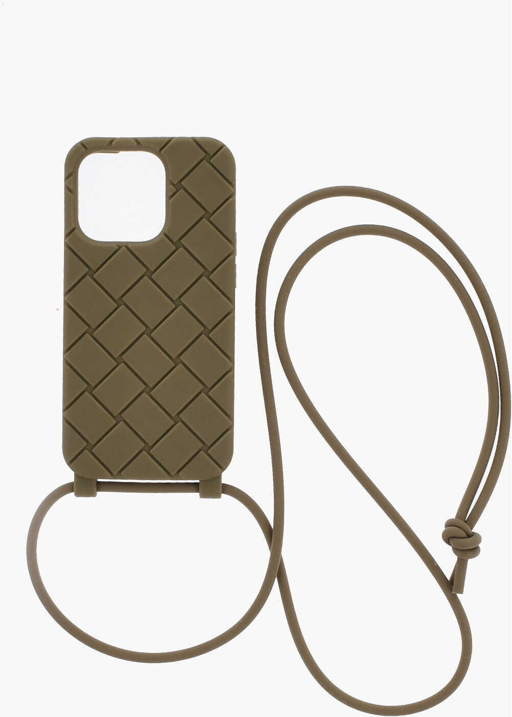 Huse mobil & tablete Bottega Veneta Silicone 14 Pro Iphone Case With Neck Strap Green Barbati (BM 19710410) 4