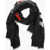 Balenciaga Silk Blend Political Scarf With Jacquard Logo Black