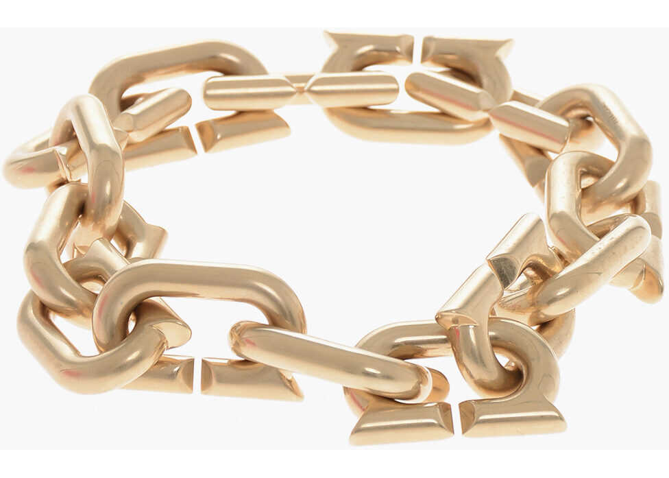 Coliere Salvatore Ferragamo Gold Finished Maxi Chain Necklace Gold Femei (BM 19710428) 1