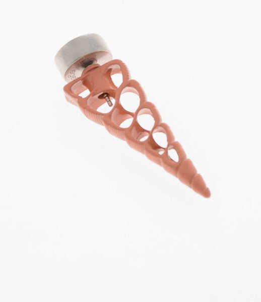 Cercei COURRGES Enamelled Design Shell Single Earring Orange Femei (BM 19710431) 3