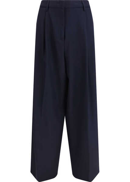Pantaloni casual Fabiana Filippi Fluid techno-tailoring Trousers BLU NOTTE Femei (BM 19710545) 1