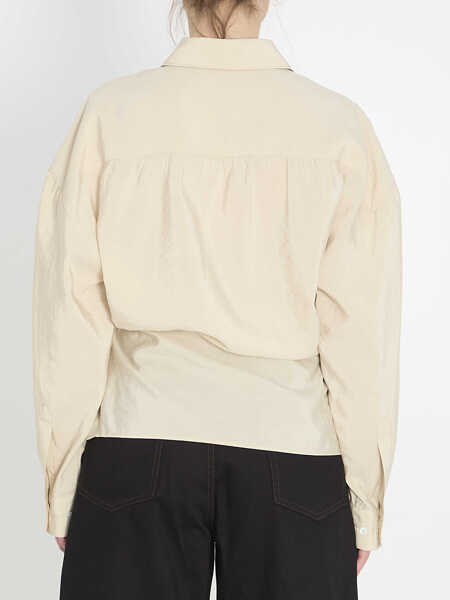 Camasi LEMAIRE Straight Collar Twisted Shirt CREAM Femei (BM 19710554) 4
