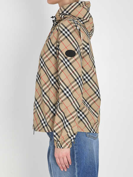 Bomber jacket Burberry Check Jacket With Hood BEIGE Femei (BM 19710566) 3