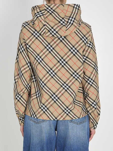 Bomber jacket Burberry Check Jacket With Hood BEIGE Femei (BM 19710566) 4