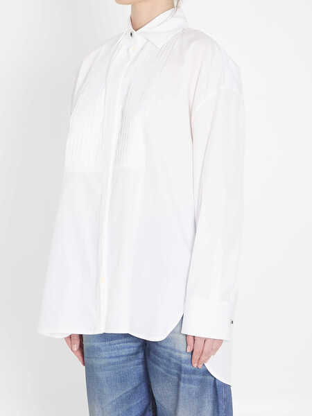 Camasi Golden Goose Oversized Cotton Shirt WHITE Femei (BM 19710575) 2