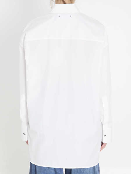 Camasi Golden Goose Oversized Cotton Shirt WHITE Femei (BM 19710575) 4
