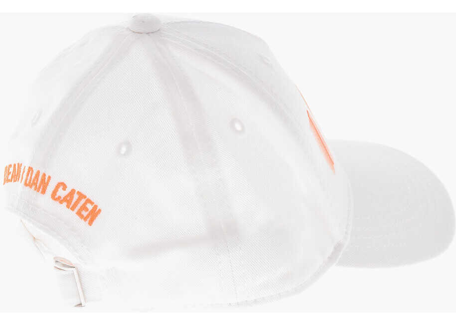 Caciuli DSQUARED2 Icon Cotton Cap With Monogram White Baieti (BM 19710647) 3
