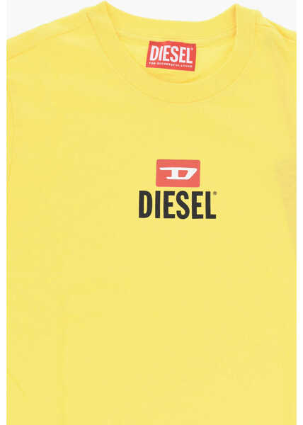Tricouri Diesel Cotton Toggi Crew-Neck T-Shirt With Print Yellow Baieti (BM 19710671) 2