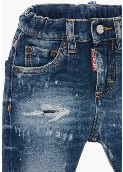 Pantaloni casual DSQUARED2 Vintage Effect Jeans Blue Baieti (BM 19710680) 2