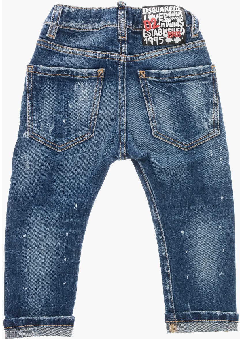 Pantaloni casual DSQUARED2 Vintage Effect Jeans Blue Baieti (BM 19710680) 3