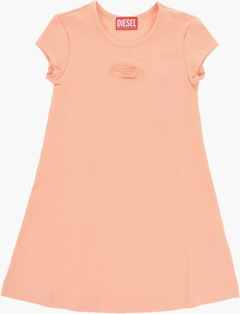 Rochii Diesel Stretch Cotton Dangielam A-Line Dress With Cut-Out Detail Orange Fete (BM 19710683) 1