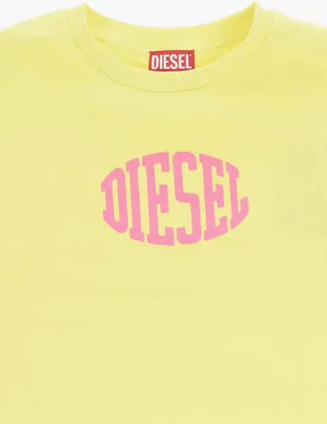 Bluze de trening Diesel Brushed Cotton Siwi Crew-Neck Sweatshirt With Contrasting Lo Yellow Baieti (BM 19710698) 2