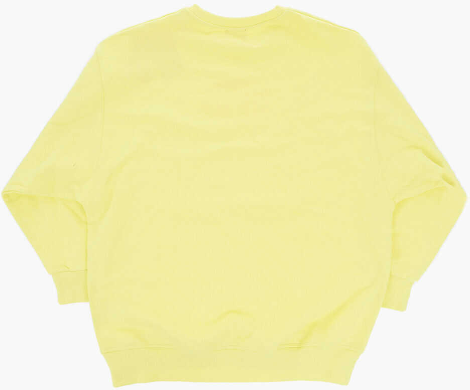 Bluze de trening Diesel Brushed Cotton Siwi Crew-Neck Sweatshirt With Contrasting Lo Yellow Baieti (BM 19710698) 3