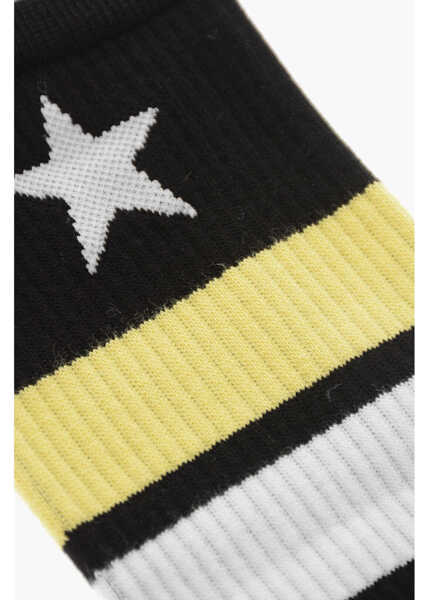 Sosete Givenchy Cotton Terry Socks With Contrasting Bands Black Barbati (BM 19710707) 2