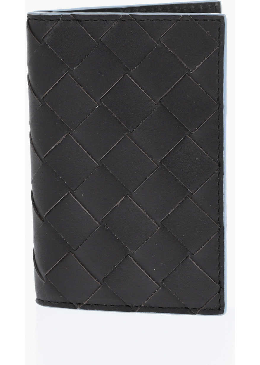 Portofele Bottega Veneta Braided Leather Wallet With Contrasting Trims Brown Barbati (BM 19710710) 1