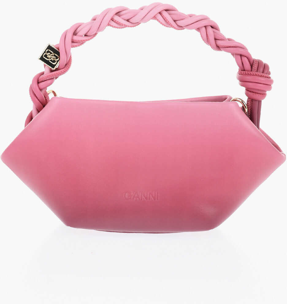 Genti de mana Ganni Degrad Leather Handbag With Removable Shoulder Strap Pink Femei (BM 19710722) 3