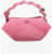 Ganni Degrad&egrave; Leather Handbag With Removable Shoulder Strap Pink