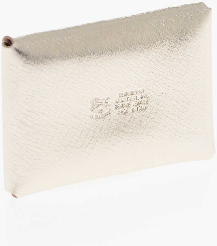 Portofele IL BISONTE Textured Leather Coin Holder Gold Femei (BM 19710725) 2