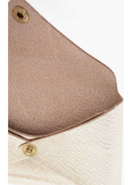 Portofele IL BISONTE Textured Leather Coin Holder Gold Femei (BM 19710725) 4