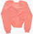 N&deg;21 Kids Crew Neck Cotton Sweater With Front Knot Pink