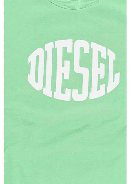 Bluze de trening Diesel Oversized Crew-Neck Sweatshirt With Embossed Logo Green Baieti (BM 19710746) 2