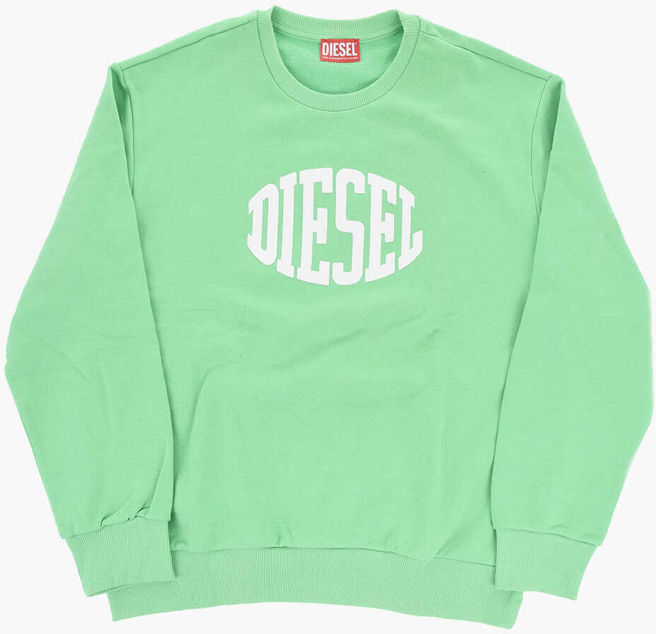 Bluze de trening Diesel Oversized Crew-Neck Sweatshirt With Embossed Logo Green Baieti (BM 19710746) 1