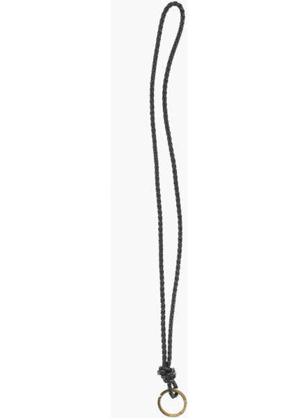 Brelocuri Bottega Veneta Leather Neck Keyring Black Femei (BM 19710749) 1