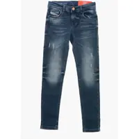 Blugi skinny Skinny Fit Slandy Delav&egrave; Denims 10Cm Fete