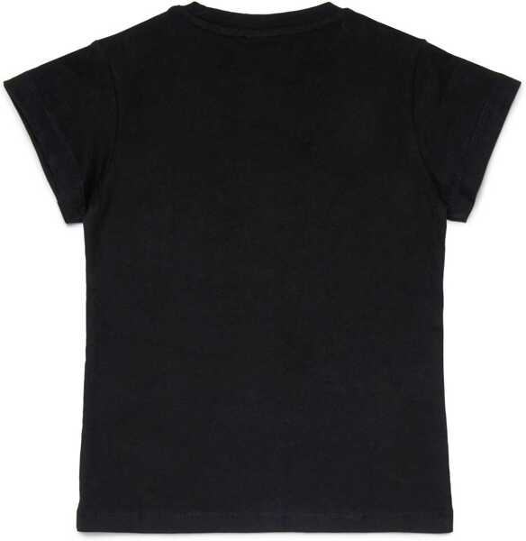 Tricouri Diesel Cotton Ticorsi Crew-Neck T-Shirt With Print Black Baieti (BM 19710770) 2