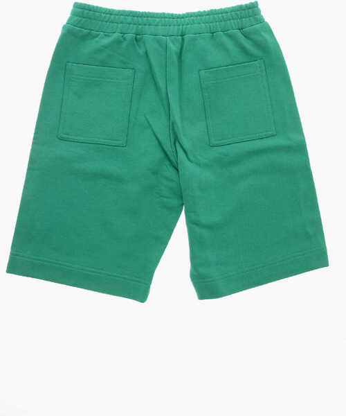 Pantaloni scurti N21 Kids Brushed Cotton Shorts With Printed Logo Green Baieti (BM 19710776) 3