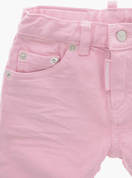 Blugi drepti DSQUARED2 Candy Bull 5-Pocketed Denims With Adjustable Waist Pink Baieti (BM 19710779) 2