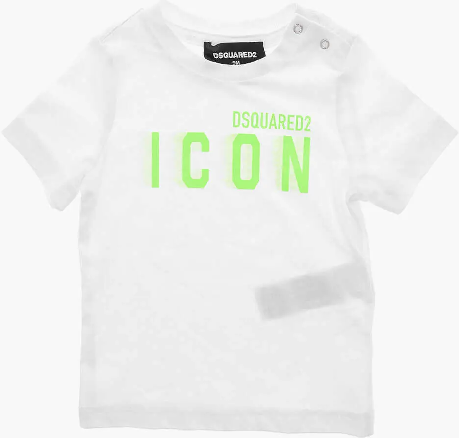 Tricouri DSQUARED2 Crew Neck Icon Cotton T-Shirt White Baieti (BM 19710788) 1