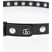 Curele Gucci Dama - Curele Gucci Studded Leather Belt 20Mm Black Femei (BM 19710800) - B-mall.ro