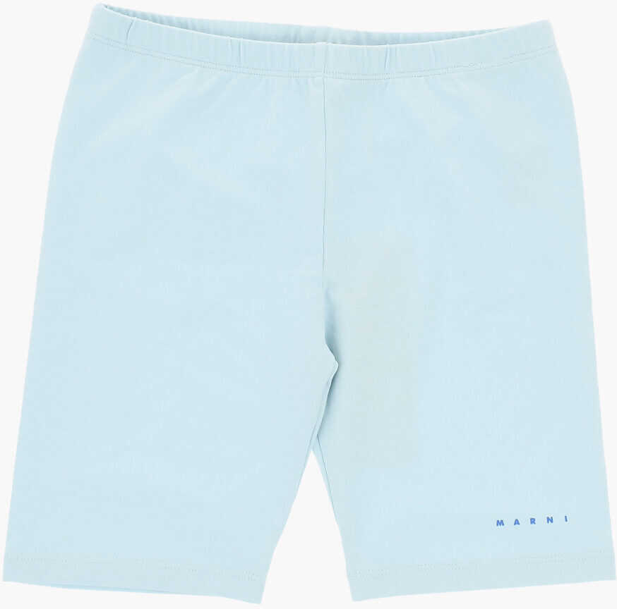Pantaloni scurti Marni Stretch Cotton Cycling Shorts With Elastic Waistband Light Blue Baieti (BM 19710803) 1