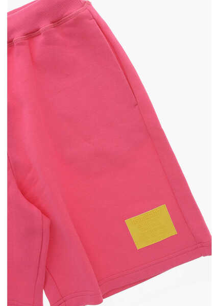 Pantaloni scurti DSQUARED2 Jersey Shorts With Logo Patch Pink Baieti (BM 19710815) 2