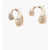 Bottega Veneta Brass Drop Reversible Earrings Silver